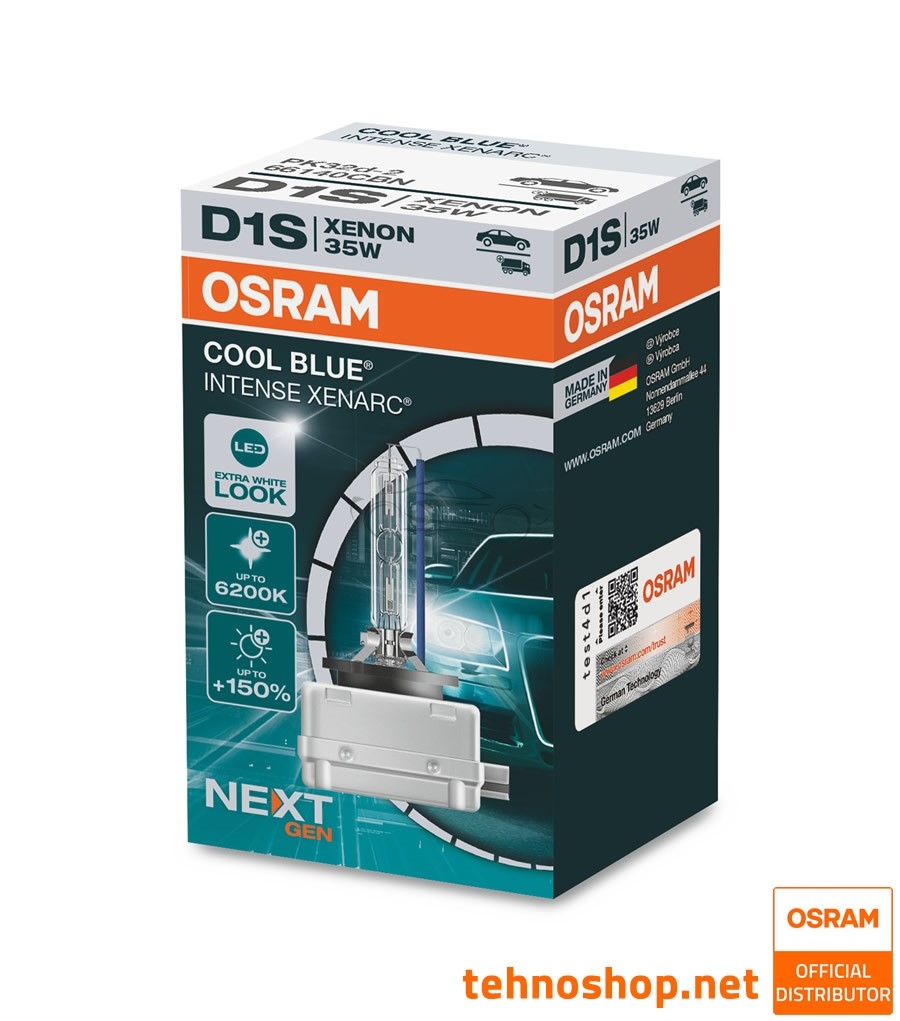 ŽARNICA OSRAM XENON D1S 66140CBN COOL BLUE INTENSE 35W PK32d-2 FS1