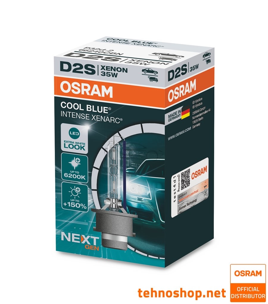 ŽARNICA OSRAM XENON D2S 66240CBN COOL BLUE INTENSE 35W P32d-2 FS1