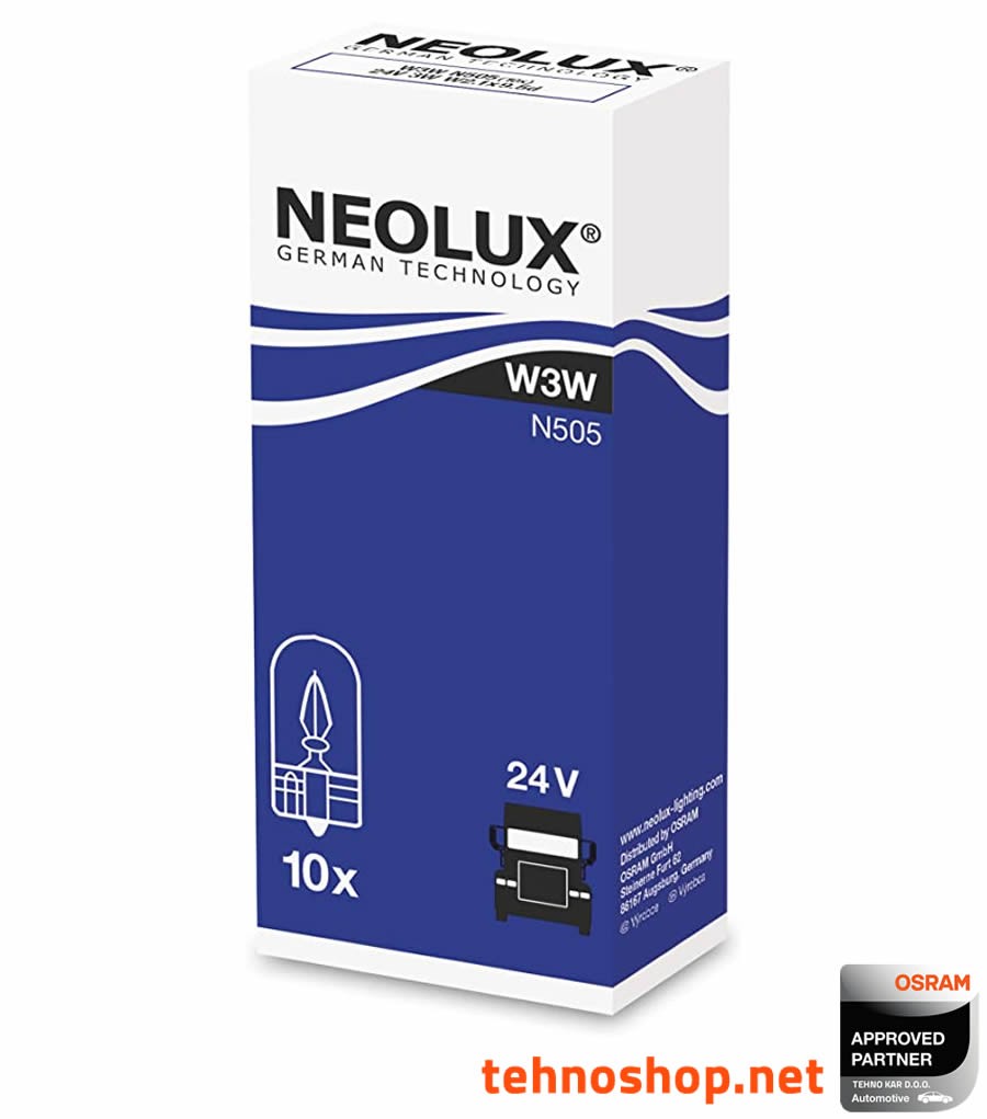 ŽARNICA NEOLUX W3W N505 24V W2.1X9.5D UNV1