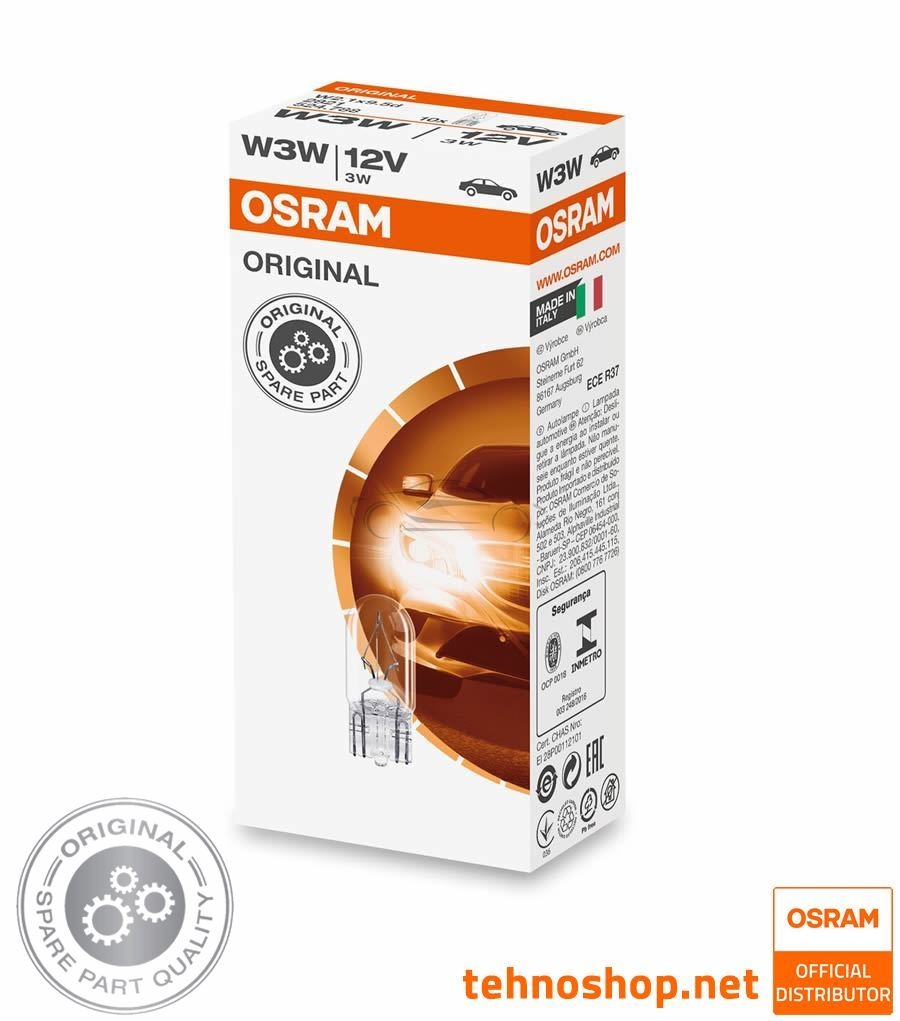 ŽARNICA OSRAM W3W 2821 ORIGINAL 12V W2.1X9.5d 2BL UNV1