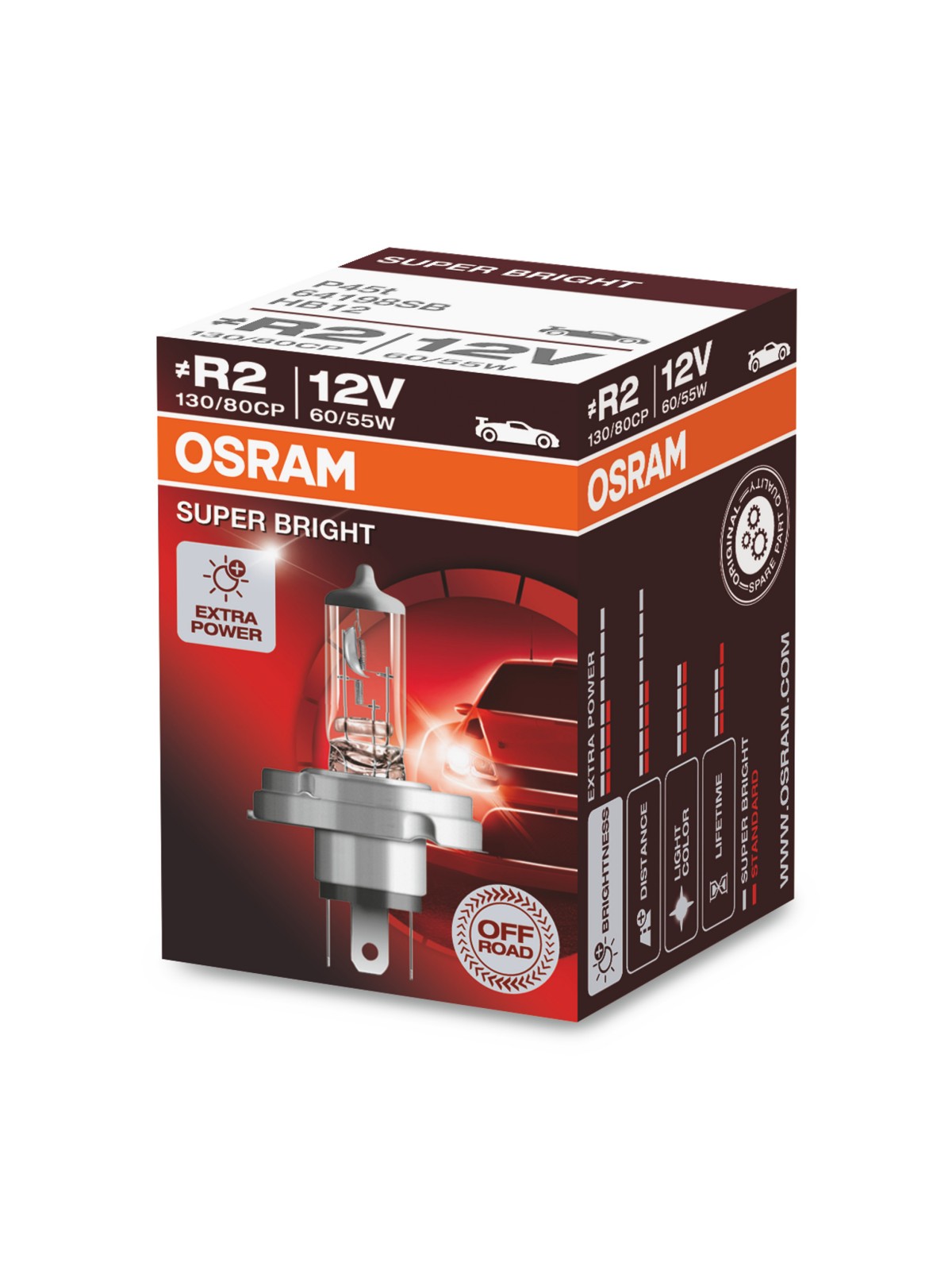 ŽARNICA OSRAM HALOGEN R2 64198SB SUPER BRIGHT 60/55W 12V P45T FS1