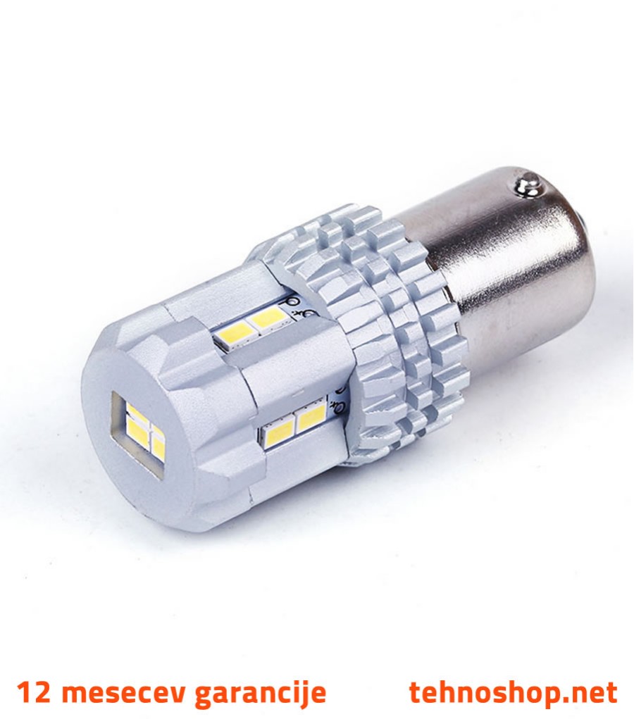 ŽARNICA CN LED Ba15S P21W 12V 12 LED 6500K