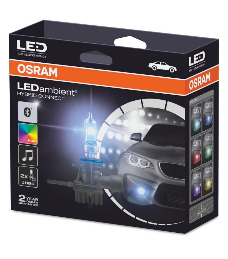 ŽARNICA OSRAM HB4 COOL BLUE INTENSE Z DODATNO LED OSVETLITVIJO LEDEXT102-04 LEDambient HYBRID CONNECT