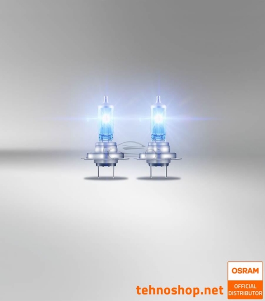 Osram Cool Blue H7 Headlight Bulbs – 5000K 12V 55W (2 Pack) 64210CBN-HCB