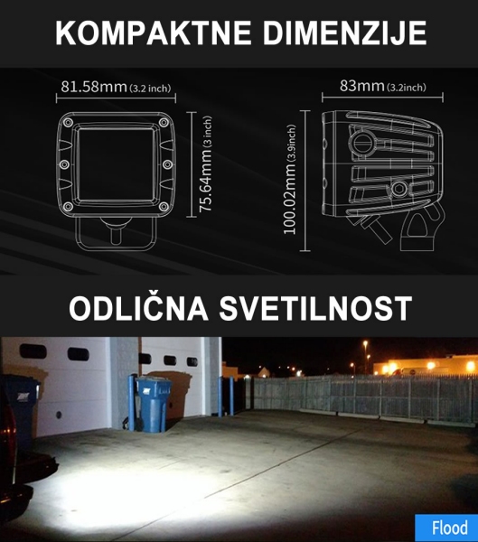 LED COMPACT WORK LIGHT OSRAM CREE 2-E4T2 40W 12/24V