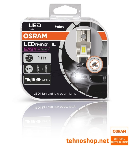 LED BULB SET H1 OSRAM LEDriving® HL EASY 64150DWESY-HCB 12V P14.5s HCB