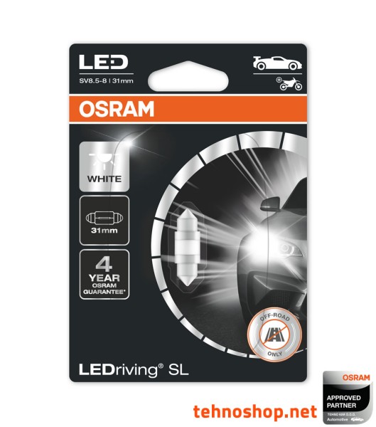 ŽARNICA OSRAM LED C5W (31 mm) LEDriving SL 12V 1,0W 6438DWP-01B SV8.5-8 BLI1