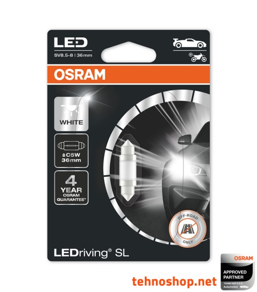 ŽARNICA OSRAM LED C5W (36 mm) LEDriving SL 12V 0,6W 6418DWP-01B SV8.5-8 BLI1