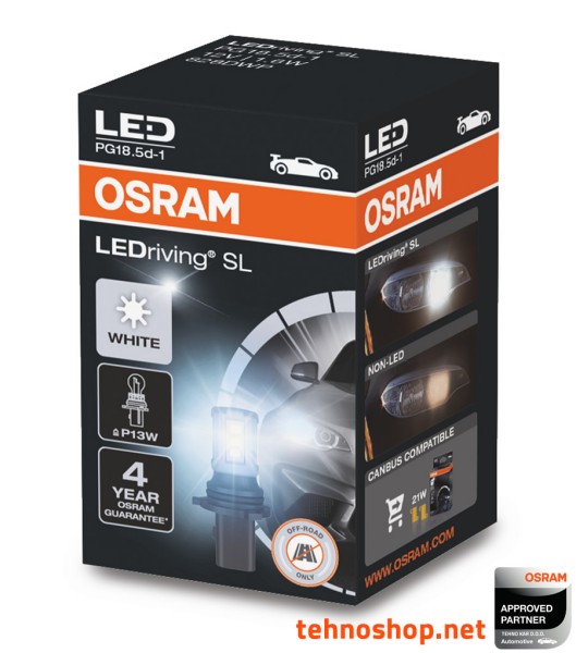 BULB OSRAM LED P13W LEDriving® SL 12V 1.6W 828DWP PG18.5d-1 FS1