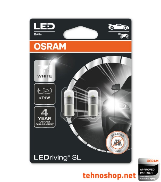 ŽARNICA OSRAM LED T4W LEDriving SL 12V 0,8W 3893DWP-02B BA9s BLI2