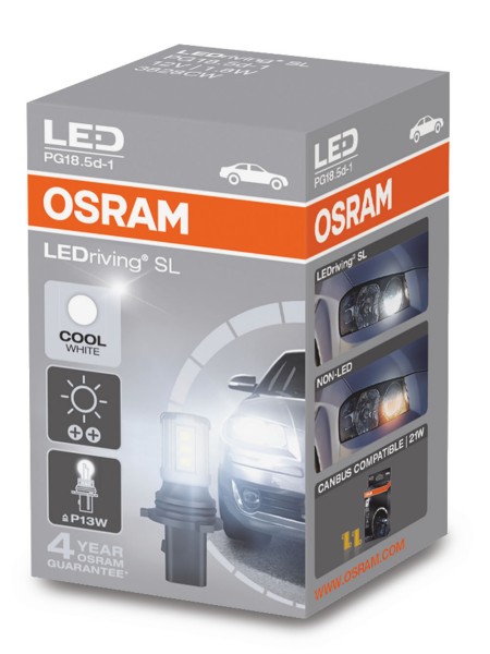 3301CW LED SL Cool White 6000K Bulb for DRL Daytime Running Lights Osram PS19W