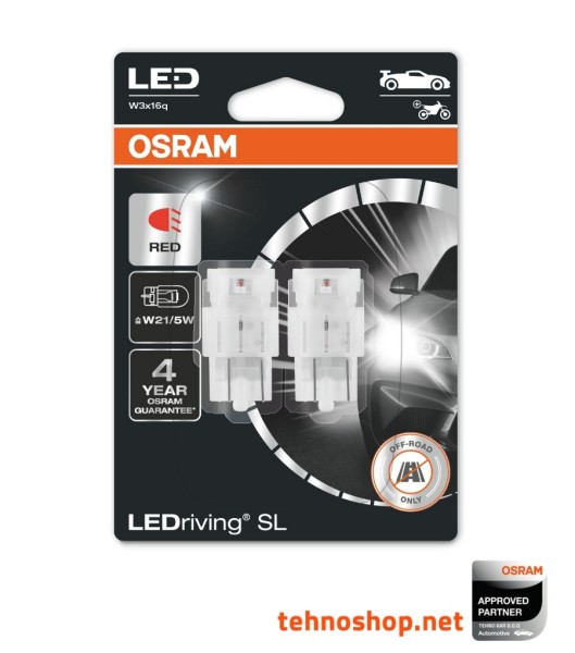 ŽARNICA OSRAM LED W21/5W LEDriving SL 12V 1,7W 7515DRP-02B W3x16q BLI2