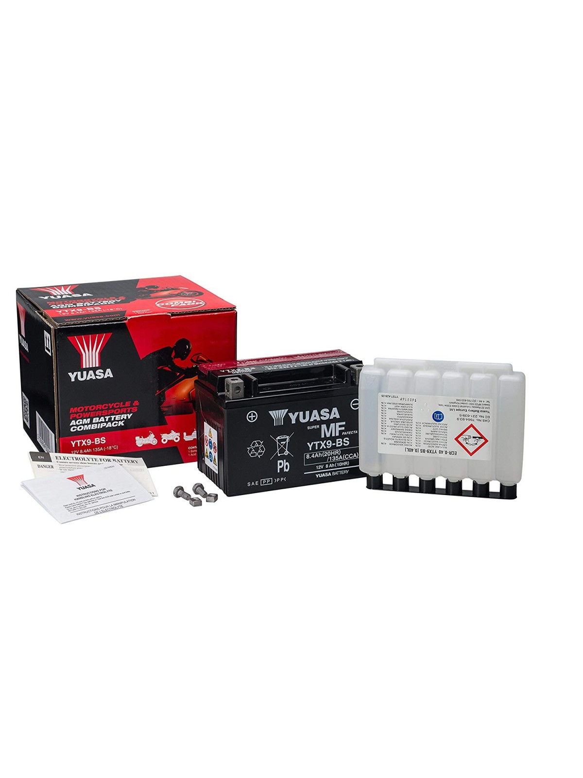 BATTERIA MOTORPARTS MINARELLI YTX9-BS 12V 8AH COMPATIBILE CON SUZUKI AN400 BURGMAN X-K2 400 1999 > 2002 SENZA MANUTENZIONE COMPLETA MOTO SCOOTER SPECIFICA - 4