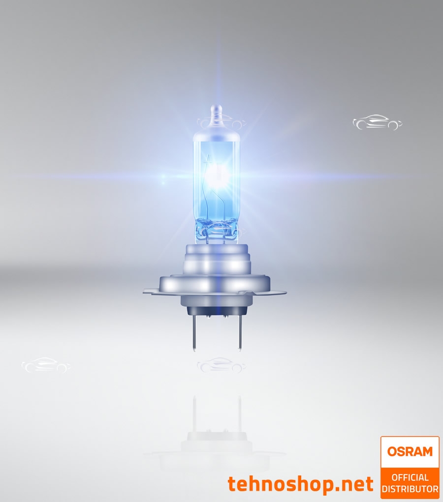 OSRAM COOL BLUE INTENSE H7, headlight bulb for halogen headlamps, xenon  effect for white light, 64210CBI-01B, 12 V passenger car, single blister (1