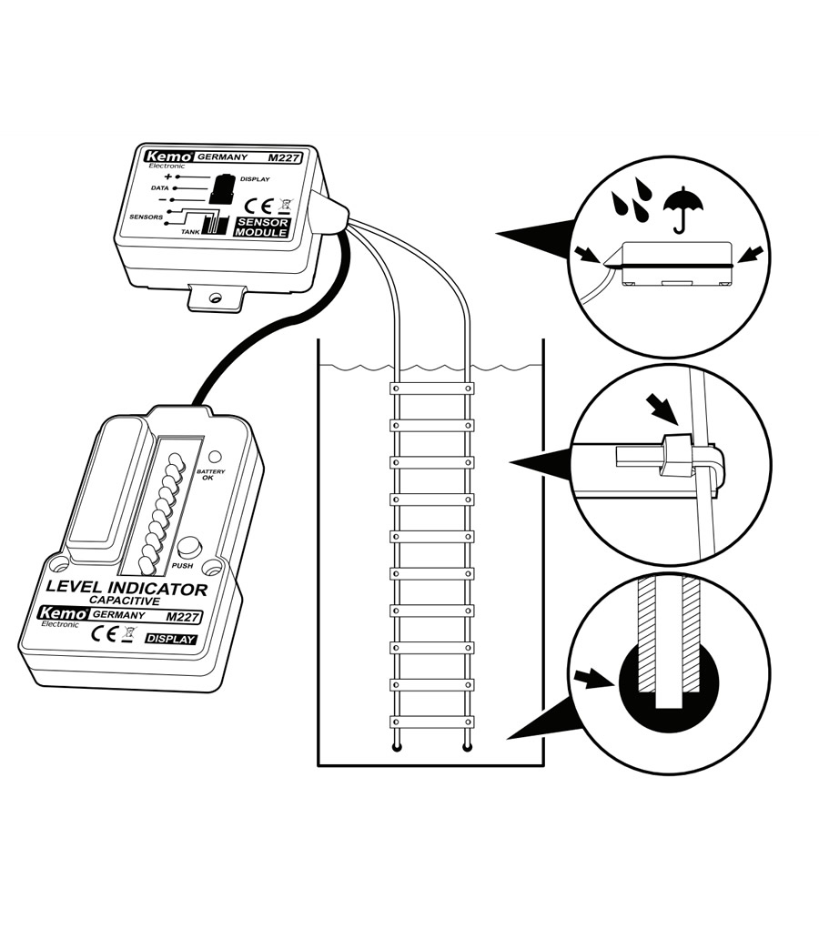 CAPACITIVE WATER LEVEL INDICATOR KEMO M227