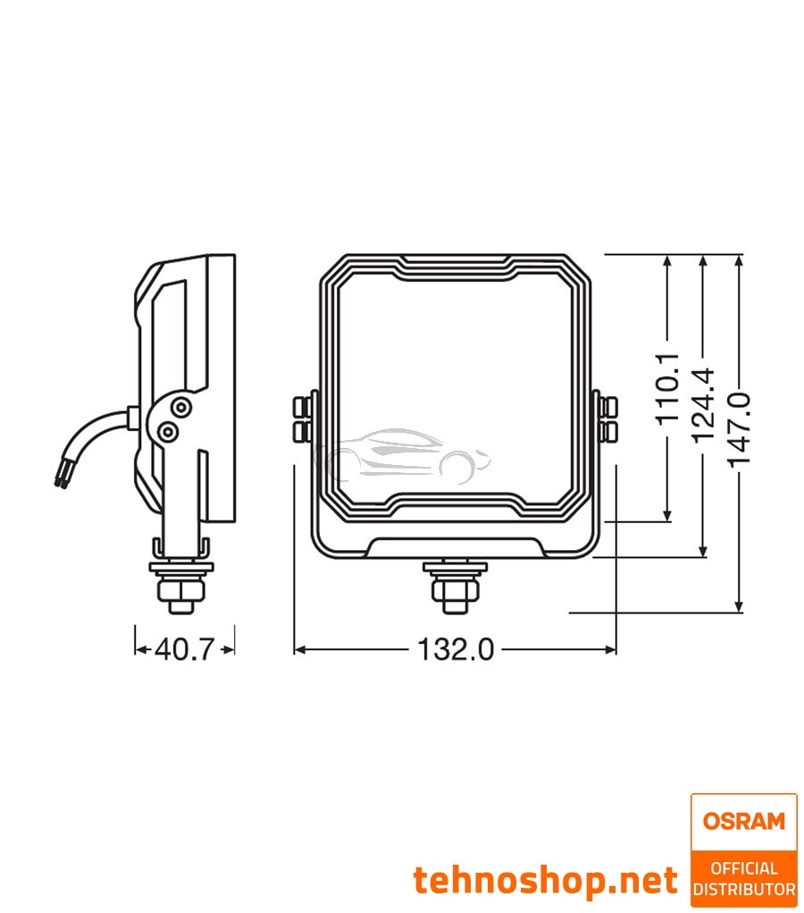 LED DELOVNA LUČ OSRAM LEDriving® CUBE WL 30W 12/24V VX125-WD LEDWL108-WD