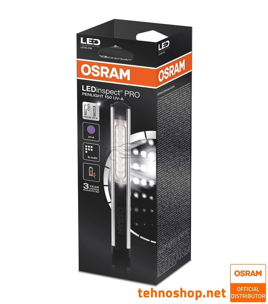LED DELOVNA SVETILKA OSRAM LEDIL106 INSPECTION LAMP PRO PENLIGHT 150 UVA BLI1
