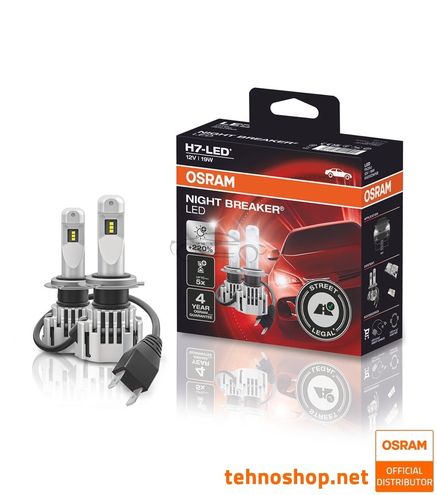 OSRAM 64210DWNB LED Leuchtmittel Night Breaker® LED H7 19 W 12 V