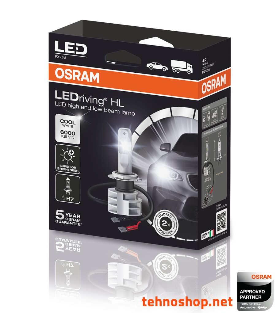 LED ŽARNICE H7 OSRAM LEDriving HL 67210CW 12V PX26d FS2