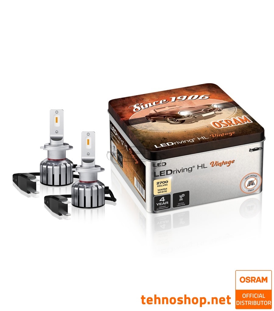 LED BULB SET OSRAM H7 LEDriving® HL VINTAGE 12V 18W 64210DWVNT-2MB