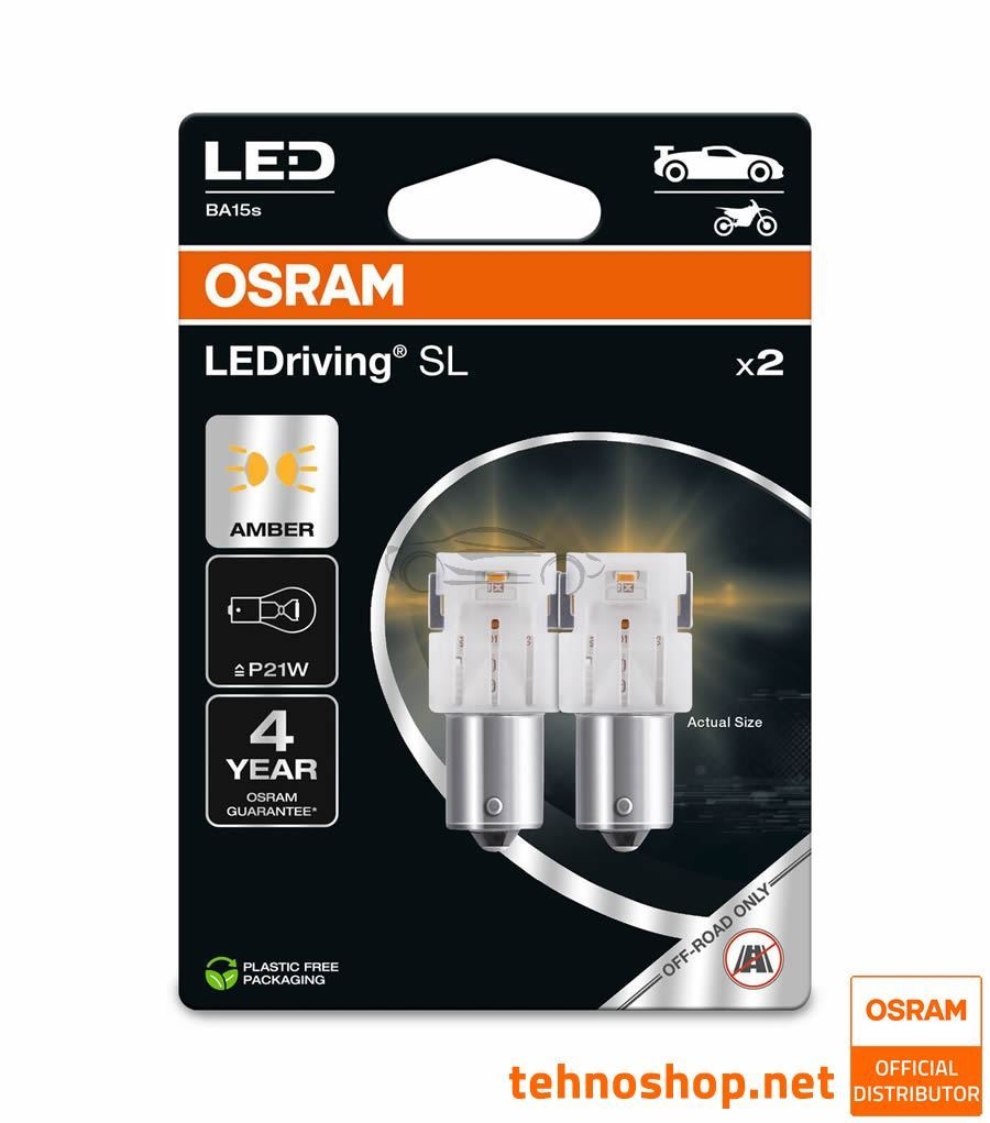 OSRAM LEDriving SL Advance Signal Bulbs - P21W PY21W P21/5W 1156 1157 (Pair)
