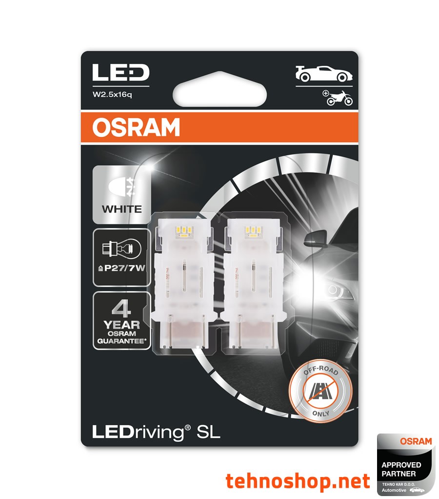 ŽARNICA OSRAM LED P27/7W LEDriving SL 12V 1,3W 3157DYP-02B W2.5x16q BLI2