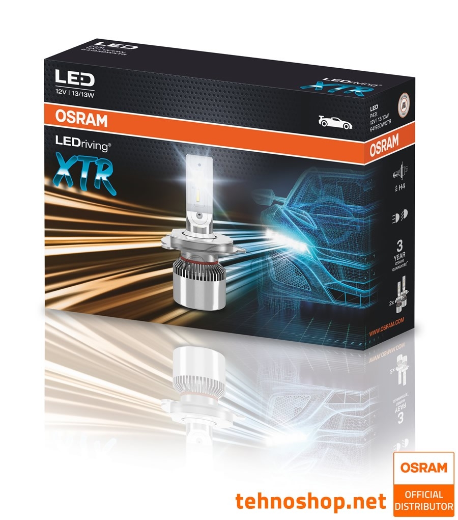 LED ŽARNICE H4 OSRAM LEDriving XTR 64193DWXTR LED 12V P43t FS2