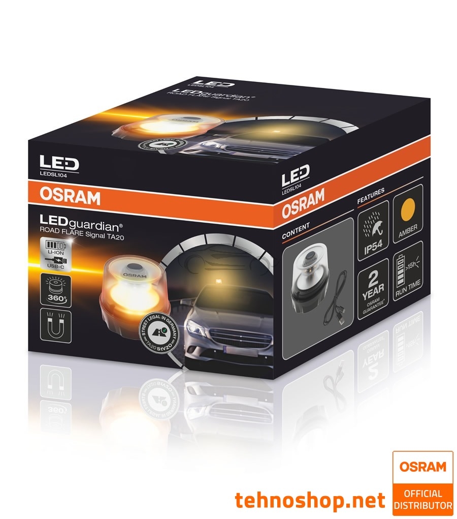 SIGNAL LED LAMP OSRAM LEDguardian SL104 ROAD FLARE SIGNAL TA20 BLI1