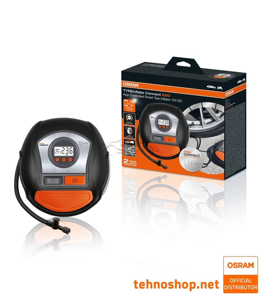 OSRAMCONNECT APP COMPATIBLE TYRE INFLATOR OSRAM TYREinflate Connect 650 OTIC650