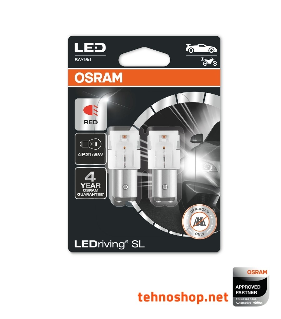 ŽARNICA OSRAM LED P21/5W LEDriving SL 12V 1,4W 7528DRP-02B BAY15d BLI2