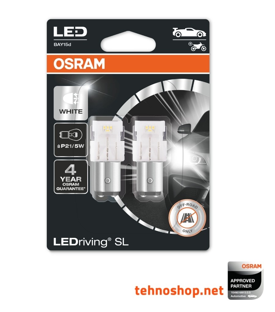 ŽARNICA OSRAM LED P21/5W LEDriving® SL 12V 2,0W 7528DWP-02B BAY15d BLI2